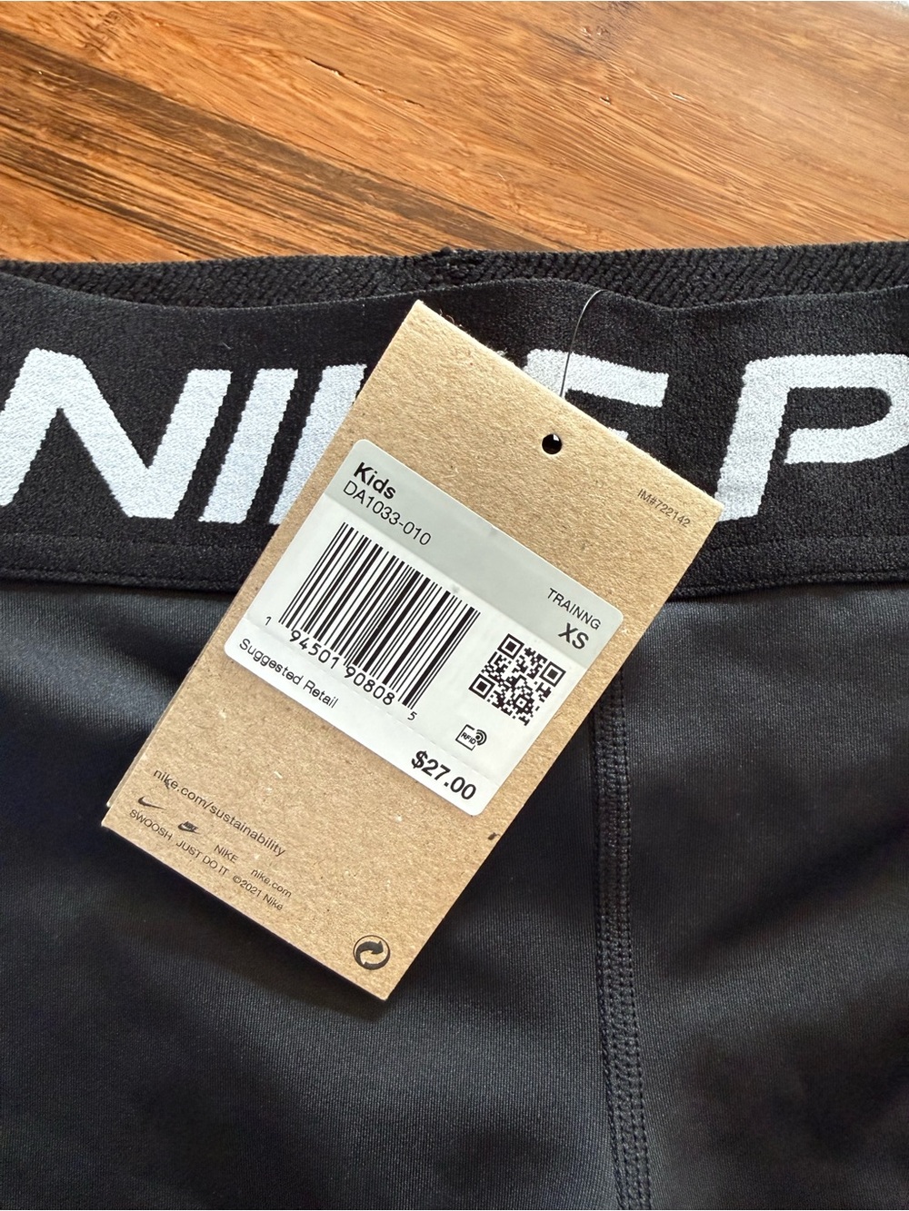 Nike Black and White Pro Compression Shorts - Picture 4 of 5